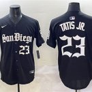 Men's San Diego Padres #23 Fernando Tatis Jr. Black Gothic Edition Vapor Limited Stitched Jersey