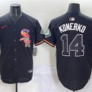 Men's Chicago White Sox #14 Paul Konerko Black Mexico Limited Stitched Jersey