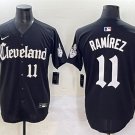 Men's Cleveland Guardians #11 José Ramírez Black Gothic Vapor Premier Limited Stitched Jersey