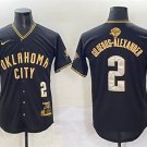 Men's Oklahoma City Thunder #2 Shai Gilgeous-Alexander Black/Gold 2025 Finals Vapor Jersey