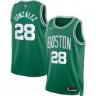 Boston Celtics #28 Hugo González Kelly Green 2024 Draft Icon Edition Stitched Basketball Jersey