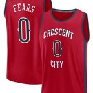 Men's New Orleans Pelicans #0 Jeremiah Fears Red 2025 Draft Statement Edition Stitched Jersey