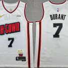 Men's Houston Rockets #7 Kevin Durant White 2024/25 City Edition Stitched Jersey
