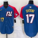 Men's National League #17 Shohei Ohtani Blue/Red Alternate 2025 All-Star Edition Limited Jersey