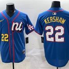 Men's National League #22 Clayton Kershaw Blue 2025 All-Star Edition Limited Stitched Jersey