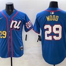Men's National League #29 James Wood Blue 2025 All-Star Edition Limited Stitched Baseball Jersey