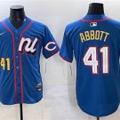 Men's National League #41 Andrew Abbott Blue 2025 All-Star Edition Limited Stitched Baseball Jersey