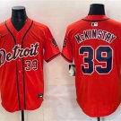 Men's Detroit Tigers #39 Zach McKinstry Orange With Patch Vapor Premier Limited Stitched Jersey