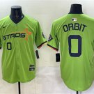 Men's Houston Astros #0 Orbit Green 2025 City Connect Limited Stitched Baseball Jersey