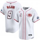 Men's Cincinnati Reds #9 Matt McLain White 2025 Speedway Classic Home Limited Stitched Jersey
