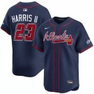 Men's Atlanta Braves #23 Michael Harris II Navy 2025 Speedway Classic Alternate Jersey