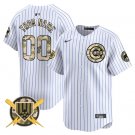 Men’s Chicago Cubs Active Player Custom White Armed Forces Day Vapor Limited Jersey