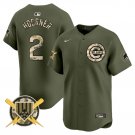 Men's Chicago Cubs #2 Nico Hoerner Green Armed Forces Day Vapor Limited Stitched Jersey