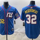 Men's National League #32 Jacob Misiorowski Blue 2025 All-Star Edition Limited Stitched Jersey