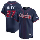 Men's Atlanta Braves #27 Austin Riley Navy 2025 Speedway Classic Alternate Limited Stitched Jersey