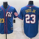 Men's National League #23 Fernando Tatis Jr. Blue 2025 All-Star Edition Limited Stitched Jersey