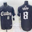 Chicago Cubs #8 Ian Happ Black 'Gothic North Side Edition' Vapor Premier Limited Stitched Jersey