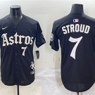 Men's Houston Astros #7 C.J. Stroud Black Gothic 'Houston Born Barrio Raised' Limited Jersey