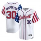 Men's Detroit Tigers #30 Kerry Carpenter White 2025 Independence Day Vapor Jersey