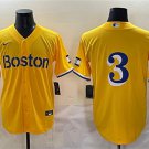 Men's Boston Red Sox #3 Ceddanne Rafaela Gold City Connect Stitched Baseball Jersey Jersey