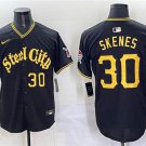 Men's Pittsburgh Pirates #30 Paul Skenes Black 412 Patch Vapor Premier Limited Stitched Jersey