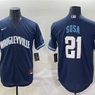 Men's Chicago Cubs #21 Sammy Sosa Navy City Connect Stitched Baseball Jersey
