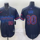 Men's Toronto Blue Jays #30 Alejandro Kirk Navy 2024 City Connect Limited Stitched Jersey