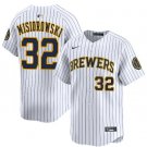 Men's Milwaukee Brewers #32 Jacob Misiorowski White Alternate Limited Stitched Jersey