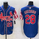 Men's St. Louis Cardinals #28 Nolan Arenado Royal Independence Day Vapor Jersey