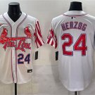 Men's St. Louis Cardinals #24 Whitey Herzog White Independence Day Vapor Jersey