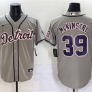 Men's Detroit Tigers #39 Zach McKinstry Gray Cool Base Stitched Baseball Jersey