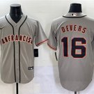 Men's San Francisco Giants #16 Rafael Devers Gray Cool Base Stitched Baseball Jersey Jersey