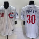 Men's Chicago Cubs #30 Kyle Tucker White Pinstripe 2nd Alternate Limited Stitched Jersey