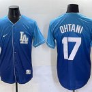 Men's Los Angeles Dodgers #17 Shohei Ohtani Blue Stitched Baseball Jersey Jersey