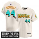 Seattle Mariners #44 Julio Rodríguez Cream 2025 ‘Graffiti Emerald Drop Edition’ Vapor Jersey