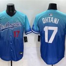 Men's Los Angeles Dodgers #17 Shohei Ohtani Blue Limited Stitched Baseball Jersey