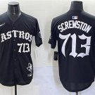 Men's Houston Astros #713 Screwston Black Gothic 'Houston Born Barrio Raised' Limited Jersey