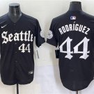 Men's Seattle Mariners #44 Julio Rodríguez Black 'Deep Sea Gothic Edition' Vapor Premier Jersey