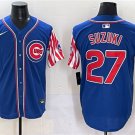 Men's Chicago Cubs #27 Seiya Suzuki Royal 2025 Independence Day Vapor Premier Limited Jersey