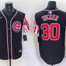 Men's Chicago Cubs #30 Kyle Tucker Black 2025 Independence Day Vapor Premier Limited Jersey