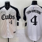 Men's Chicago Cubs #4 Pete Crow-Armstrong White/Black Jersey