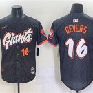 Men's San Francisco Giants #16 Rafael Devers Anthracite 2025 City Connect Limited Stitched Jersey