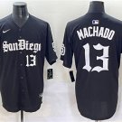 Men's San Diego Padres #13 Manny Machado Black Gothic Edition Vapor Limited Stitched Jersey