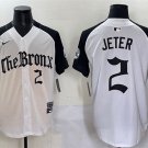 Men's New York Yankees #2 Derek Jeter White/Black 'Gothic Legacy Edition' Vapor Premier Jersey
