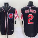Men's Chicago Cubs #2 Nico Hoerner Black 2025 Independence Day Vapor Jersey