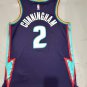 Men's youth Pistons #2 Cade Cunningham City Jersey Purple