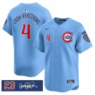 Men's Chicago Cubs #4 Pete Crow-Armstrong Blue 'Ryne Sandberg Tribute' Vapor Limited Jersey