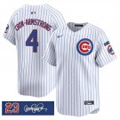 Men's Chicago Cubs #4 Pete Crow-Armstrong White Pinstripe 'Ryne Sandberg Tribute' Vapor Jersey