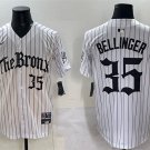 Men's New York Yankees #35 Cody Bellinger White Pinstripe 'Gothic Legacy Edition' Vapor Jersey
