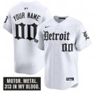 Men's Detroit Tigers ACTIVE PLAYER Custom White 'Motor Gothic Edition' Vapor Premier Jersey